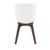 Mio PP Dining Chair with Brown Legs and White Seat ISP094-BRW-WHI #5