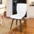 Mio PP Dining Chair with Brown Legs and White Seat ISP094-BRW-WHI #6