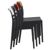 Moon Dining Chair Black with Transparent Black ISP090-BLA-TBLA #5