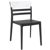 Moon Dining Chair Black with Transparent Clear ISP090