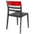 Moon Dining Chair Black with Transparent Red ISP090-BLA-TRED #2