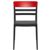 Moon Dining Chair Black with Transparent Red ISP090-BLA-TRED #4
