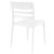 Moon Dining Chair White with Glossy White Back ISP090-WHI-GWHI #2