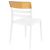 Moon Dining Chair White with Transparent Amber ISP090-WHI-TAMB #2