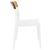 Moon Dining Chair White with Transparent Amber ISP090-WHI-TAMB #3