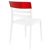 Moon Dining Chair White with Transparent Red ISP090-WHI-TRED #2