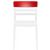 Moon Dining Chair White with Transparent Red ISP090-WHI-TRED #4