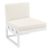 Mykonos Corner Sectional 5 Person Lounge Set White with Natural Cushion ISP134-WHI-CNA #6