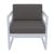 Mykonos Patio Club Chair Silver Gray with Charcoal Cushion ISP131-SIL-CCH #3