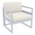 Mykonos Patio Club Chair Silver Gray with Natural Cushion ISP131