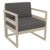 Mykonos Patio Club Chair Taupe with Charcoal Cushion ISP131