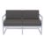 Mykonos Patio Loveseat Silver Gray with Charcoal Cushion ISP1312-SIL-CCH #3