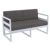 Mykonos Patio Loveseat Silver Gray with Charcoal Cushion ISP1312