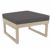 Mykonos Square Ottoman Taupe with Charcoal Cushion ISP137F