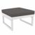 Mykonos Square Ottoman White with Charcoal Cushion ISP137F
