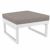 Mykonos Square Ottoman White with Taupe Cushion ISP137F