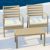 Ocean Rectangle Resin Outdoor Coffee Table Silver Gray ISP069-SIL #4