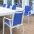 Pacific 11 Piece Dining Set with Extension Table and Sling Arm Chairs White - Blue ISP0232S-WHI-BLU #2