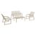 Pacific 4 Piece Patio Lounge Set with Arms Taupe ISP238-DVR-DVR #2