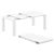 Pacific 5 Piece Dining Set with Extension Table and Sling Arm Chairs White ISP0231S-WHI-WHI #4
