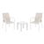 Pacific Balcony Set with Ocean Side Table White and Taupe S023066
