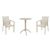Pacific Bistro Set with Octopus 24" Round Table Taupe S023160