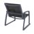 Pacific Club Arm Chair Dark Gray Frame with Black Sling ISP232-DGR-BLA #3