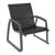 Pacific Club Arm Chair Dark Gray Frame with Black Sling ISP232