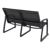 Pacific LoveSeat with Arms Black Frame with Black Sling ISP234-BLA-BLA #3
