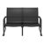 Pacific LoveSeat with Arms Black Frame with Black Sling ISP234-BLA-BLA #5