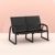 Pacific LoveSeat with Arms Black Frame with Black Sling ISP234-BLA-BLA #9