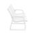 Pacific LoveSeat with Arms White Frame with White Sling ISP234-WHI-WHI #2