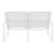 Pacific LoveSeat with Arms White Frame with White Sling ISP234-WHI-WHI #4