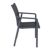 Pacific Sling Arm Chair Dark Gray Frame Black Sling ISP023-DGR-BLA #3