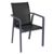 Pacific Sling Arm Chair Dark Gray Frame Black Sling ISP023