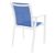 Pacific Sling Arm Chair White Frame Blue Sling ISP023-WHI-BLU #2