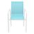 Pacific Sling Arm Chair White Frame Turquoise Sling ISP023-WHI-TRQ #3