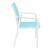 Pacific Sling Arm Chair White Frame Turquoise Sling ISP023-WHI-TRQ #4