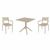 Paris Dining Set with Sky 31" Square Table Taupe S282106