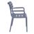 Paris Resin Outdoor Arm Chair Dark Gray ISP282-DGR #3