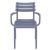 Paris Resin Outdoor Arm Chair Dark Gray ISP282-DGR #4