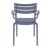 Paris Resin Outdoor Arm Chair Dark Gray ISP282-DGR #5