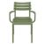 Paris Resin Outdoor Arm Chair Olive Green ISP282-OLG #4