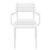 Paris Resin Outdoor Arm Chair White ISP282-WHI #4