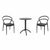 Pia Bistro Set with Octopus 24" Round Table Black S086160