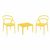 Pia Conversation Set with Sky 24" Side Table Yellow S086109
