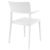 Plus Outdoor Dining Arm Chair White ISP093-WHI #4
