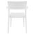 Plus Outdoor Dining Arm Chair White ISP093-WHI #5