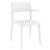 Plus Outdoor Dining Set with 2 Arm Chairs White ISP7004S-WHI #2