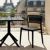 Portofino Patio Dining Side Chair Black ISP213-BLA #8